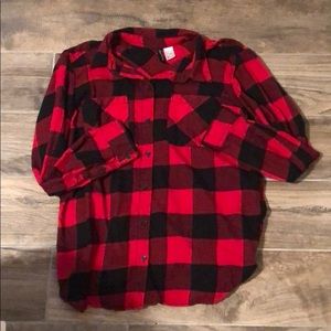 Red plaid flannel